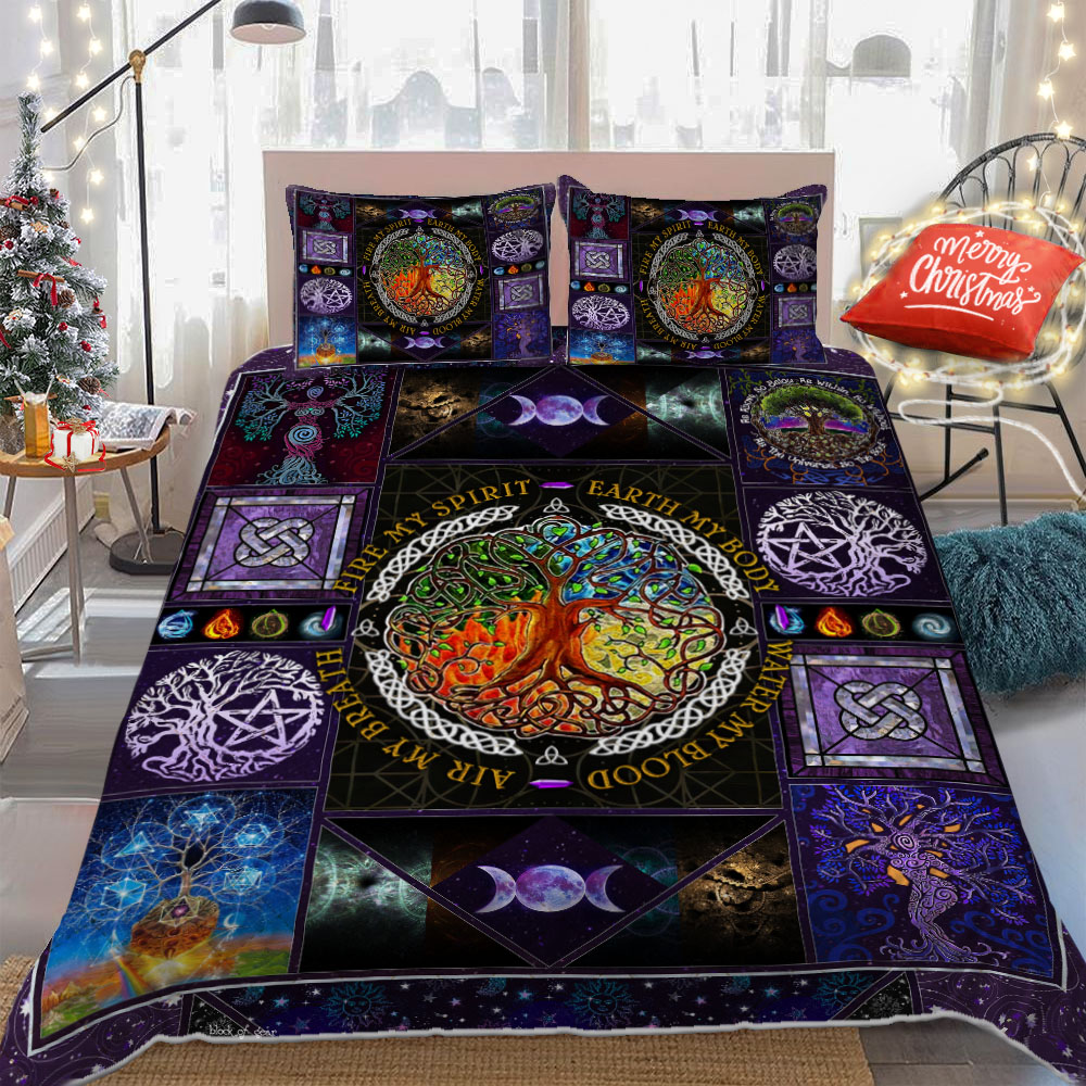 tree of life wicca viking all over printed bedding set 1