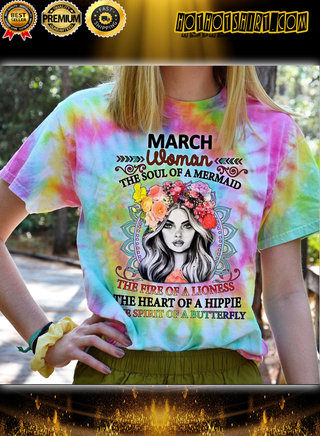 Hippie March Woman The Soul Of A Mermaid 3D All Over Printed Shirt