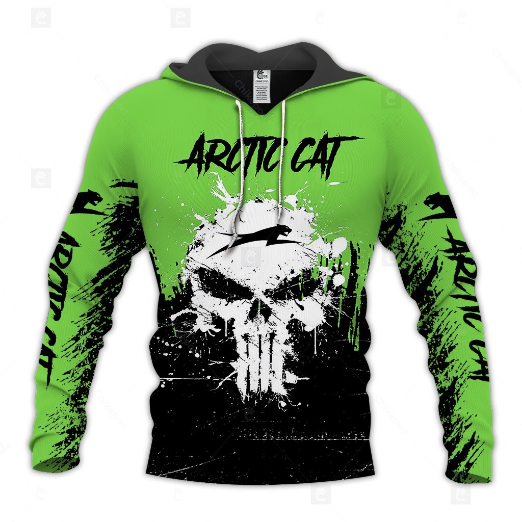 Arctic Cat Punisher Skull 3D All Over Printed Hoodie – Hothot 170221