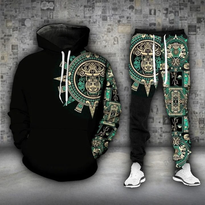 Aztec emerald 3D hoodie and legging 3