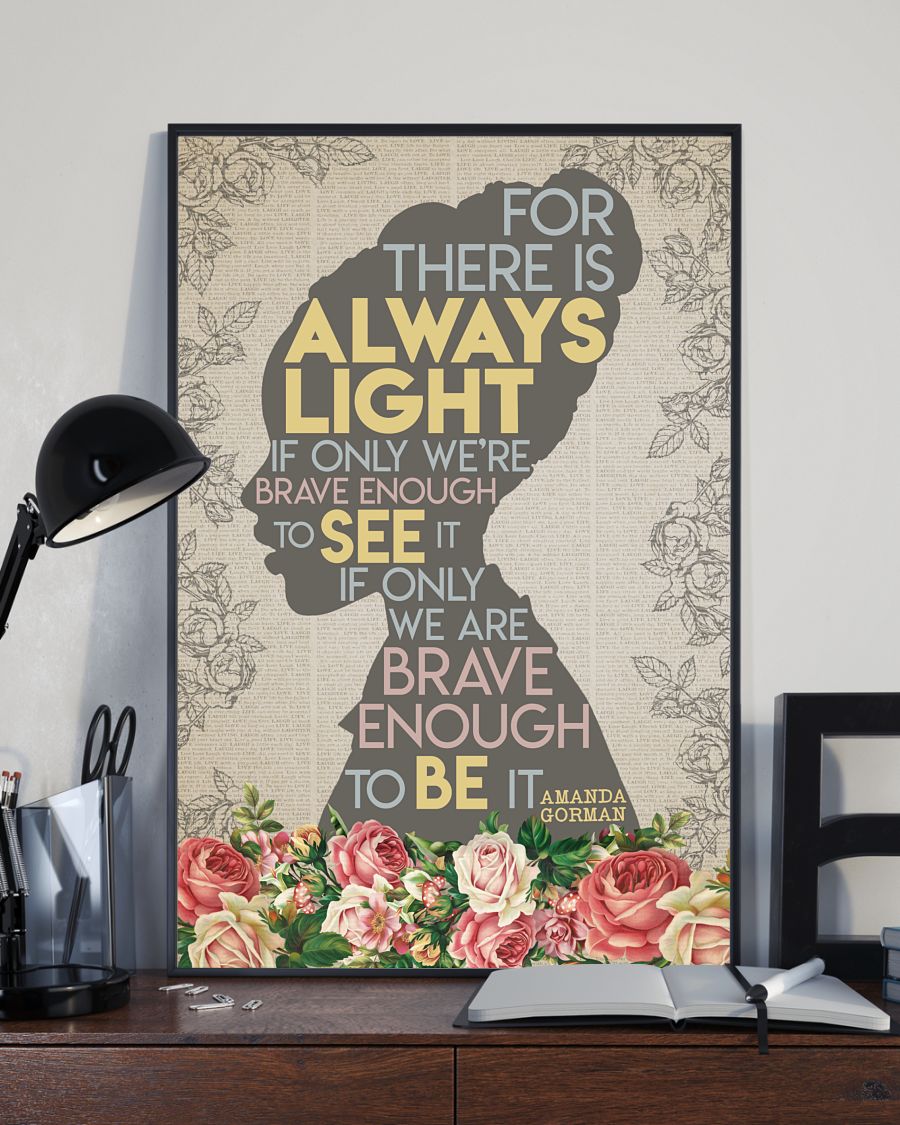 For there is always light Amanda Gorman poster 2
