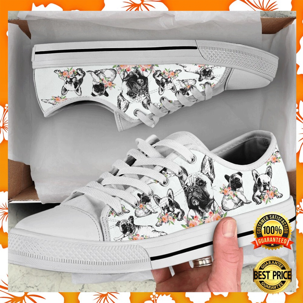 Frenchie lover low top shoes1