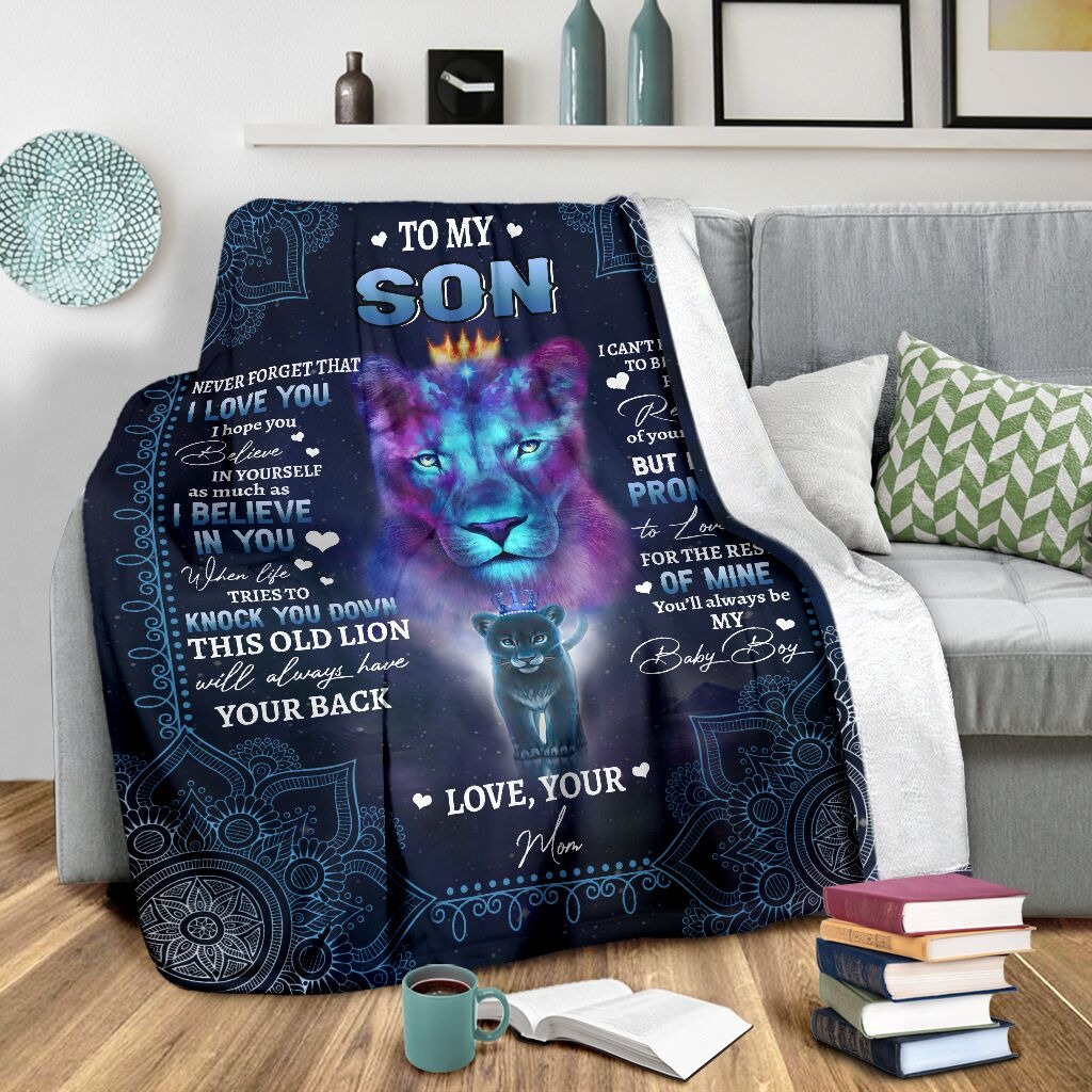 Lion to my son never forget that I love you blanket 2