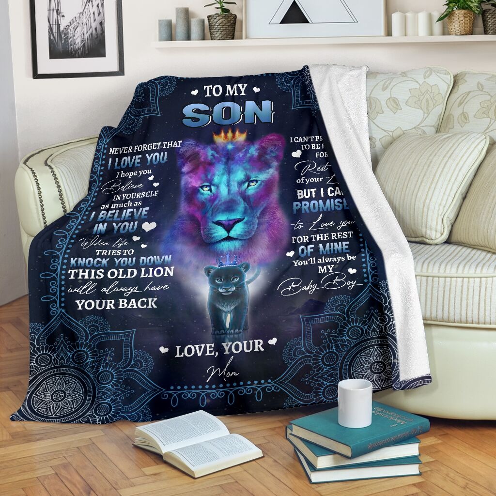 [LIMITED EDITION] Lion to my son never forget that I love you blanket