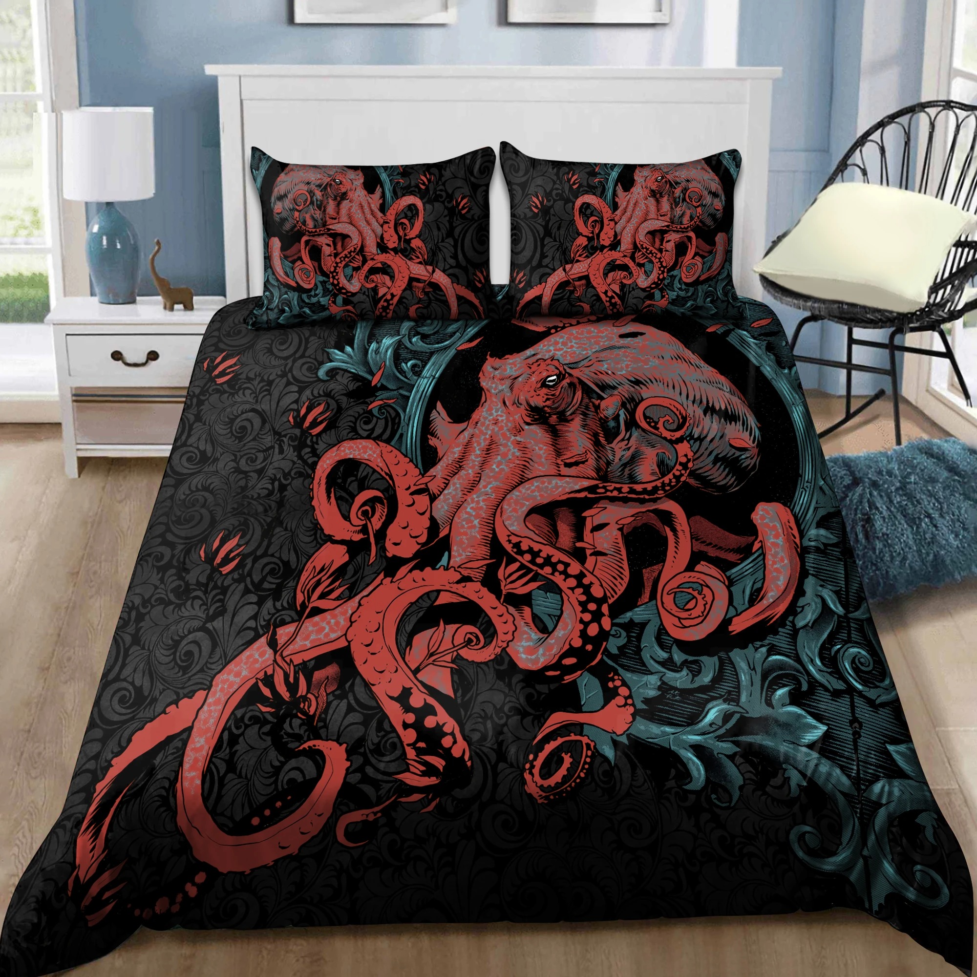 Octopus Gothic bedding set 3