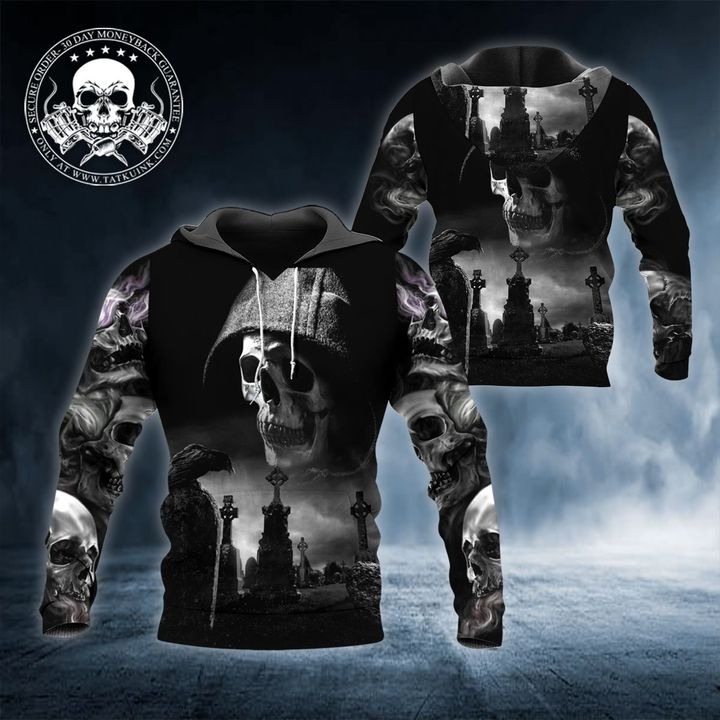 Skull death night 3D hoodie 1