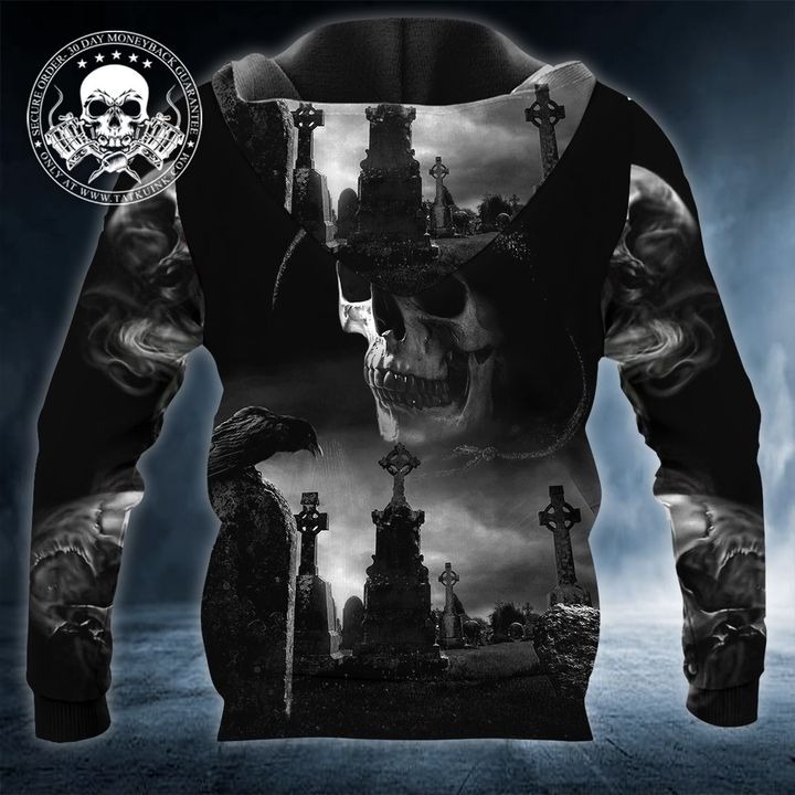Skull death night 3D hoodie 2