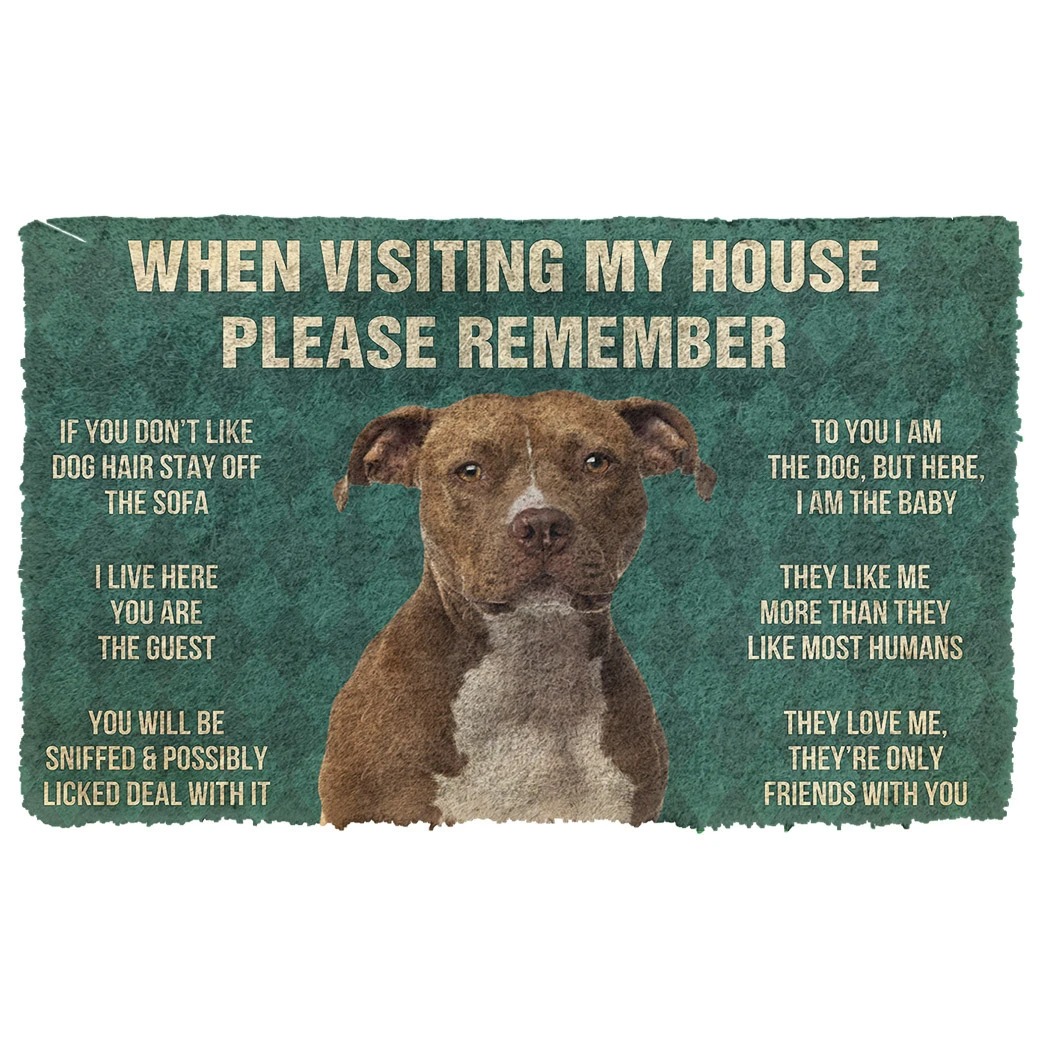 When visiting my house please remember terrier dog doormat 4