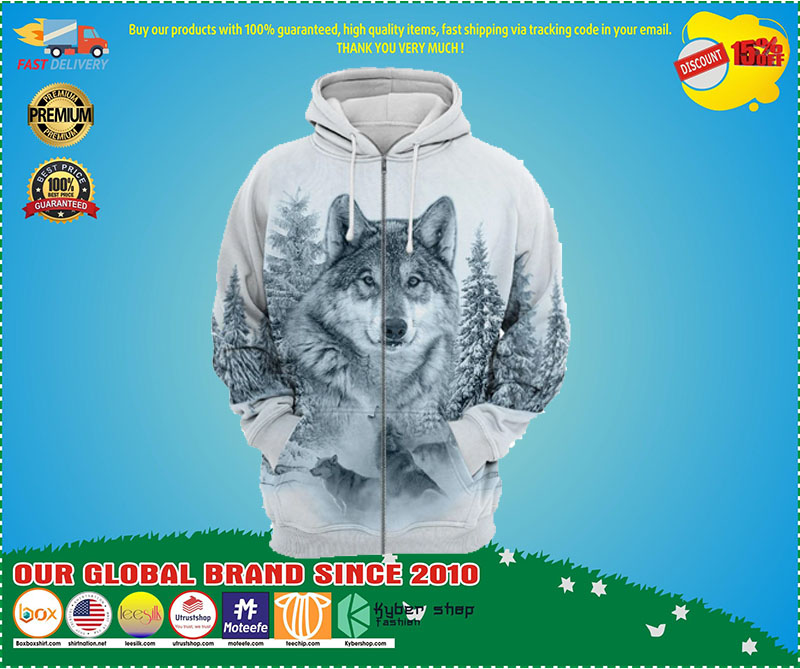 Wolf 3D all print hoodie 2