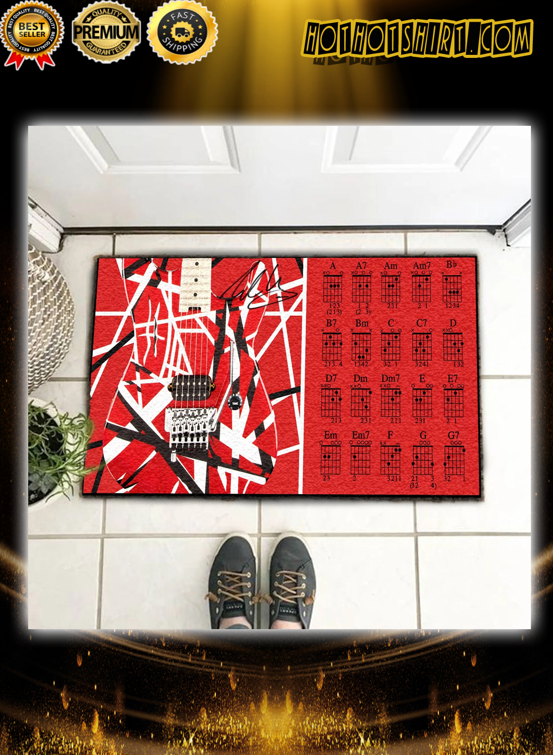 EVH Eddie Van Halen Guitar Doormat