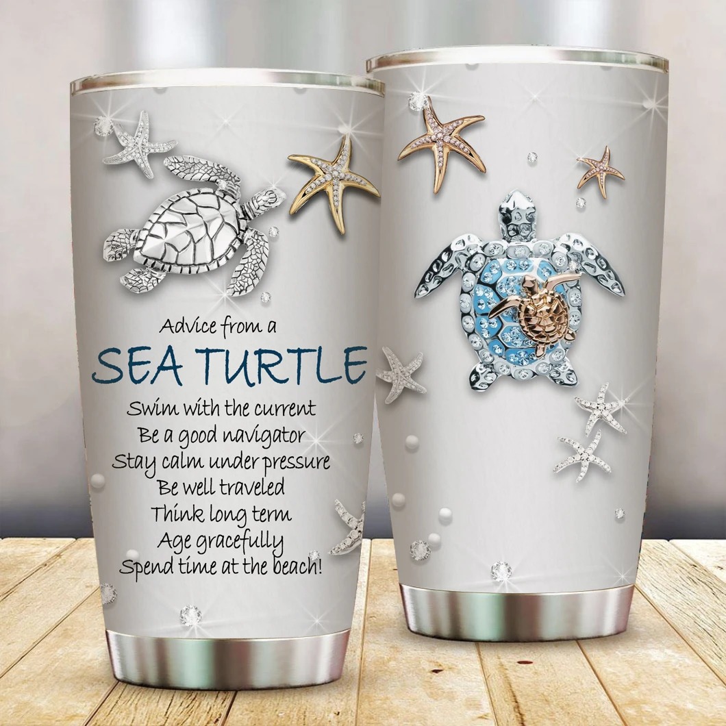 Advice from a sea turtle treasure tumbler