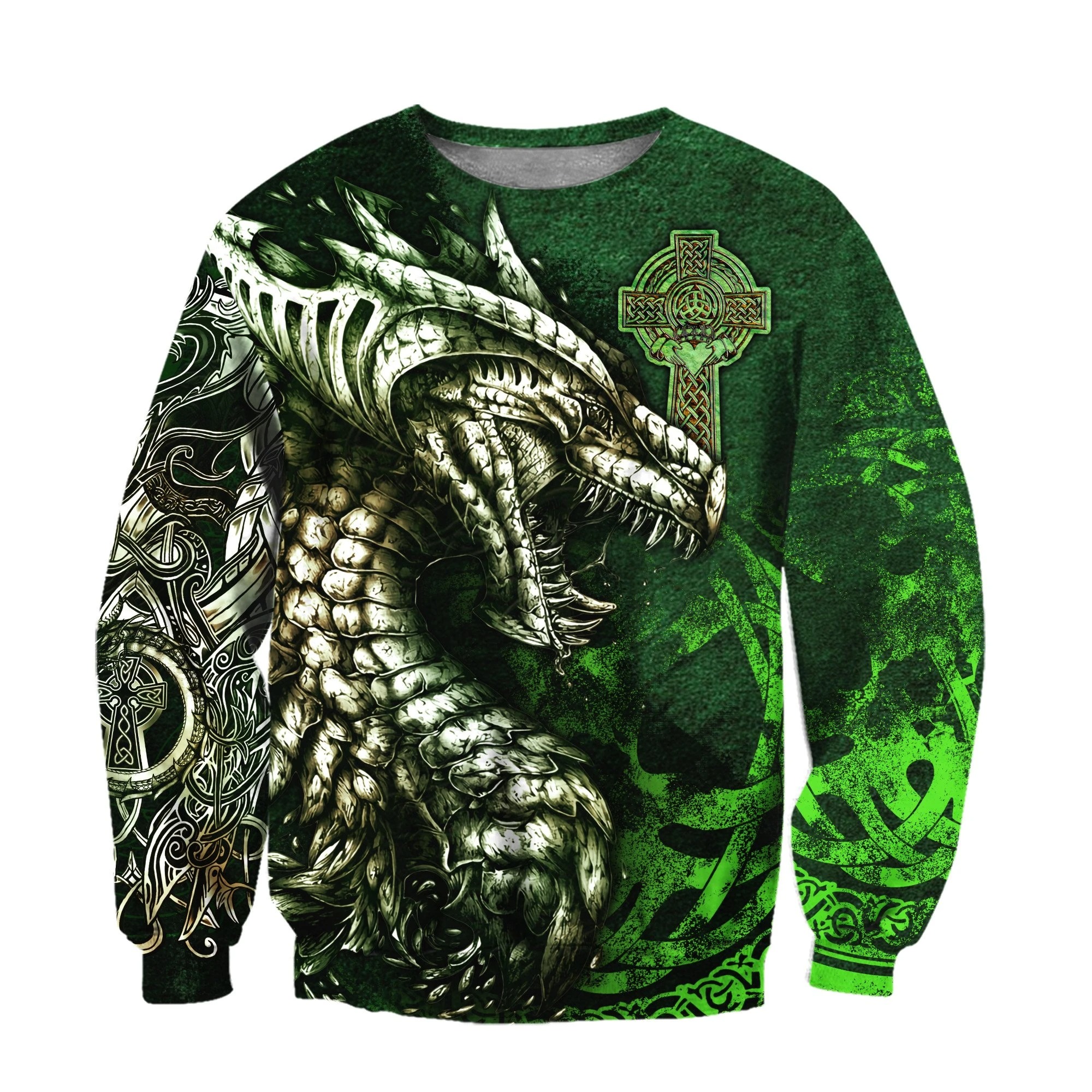 Celtic dragon tattoo 3d all over printed sweatshirt