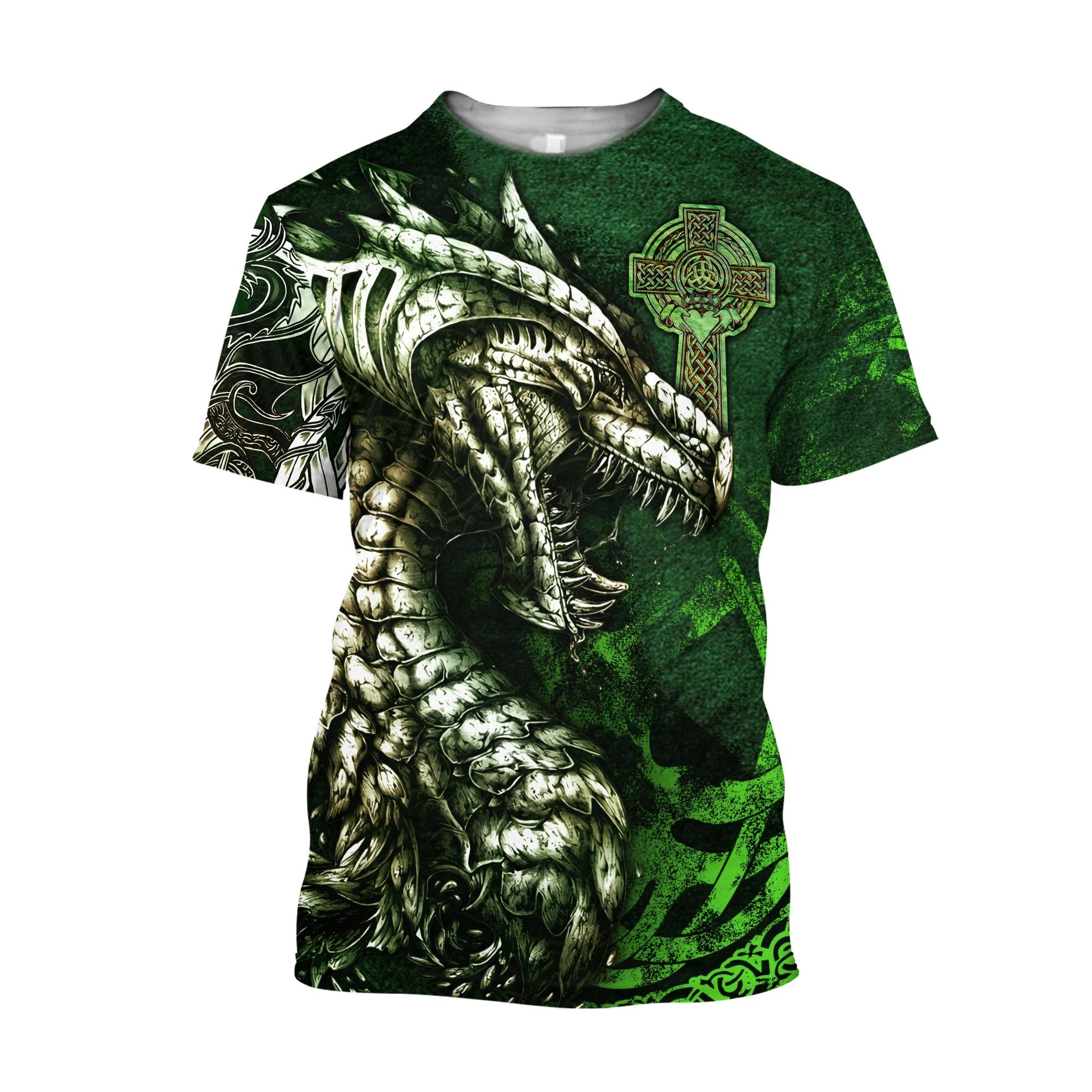 Celtic dragon tattoo 3d all over printed t shirt
