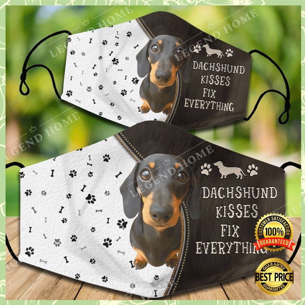 Dachshund kisses fix everything face mask 2