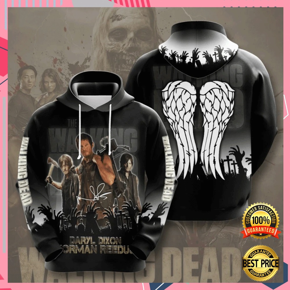 Daryl Dixon The Walking Dead all over printed 3D hoodie 2