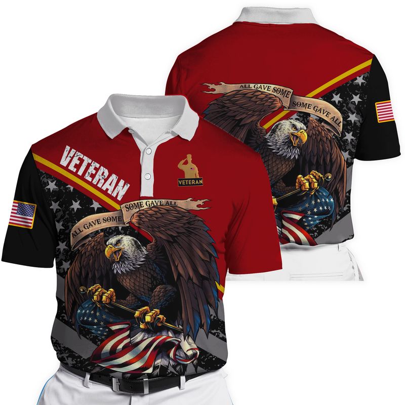Eagle National Vietnam War Veterans Day 3d polo shirt