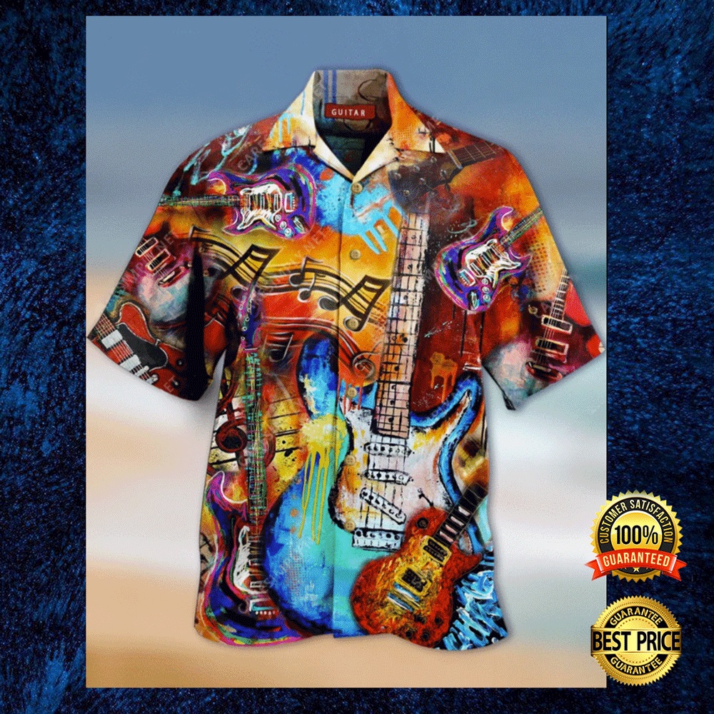 Guitar vintage hawaiian shirt 2