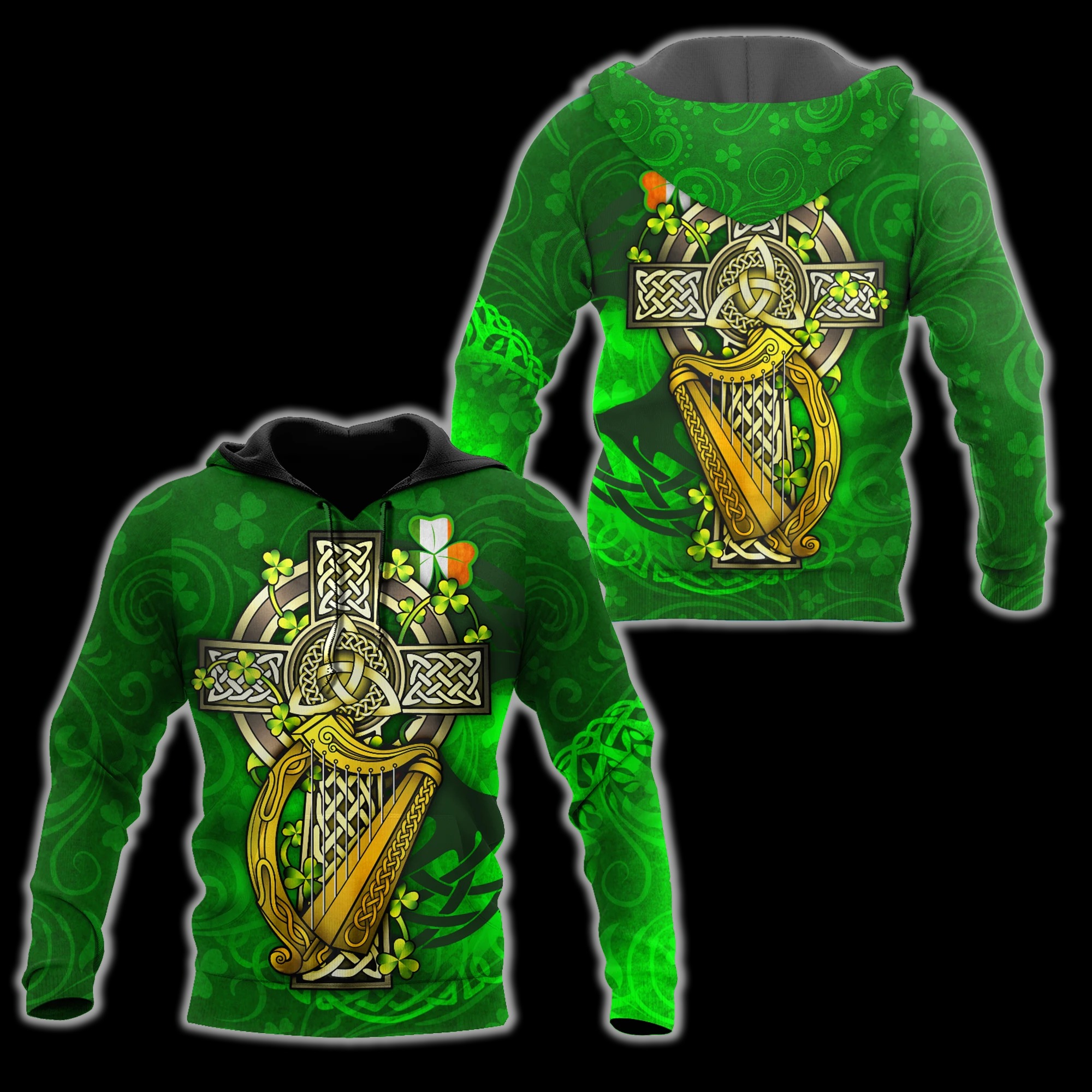 Irish Harp 3D All Over Printed Hoodie And Shirts – Hothot 130221