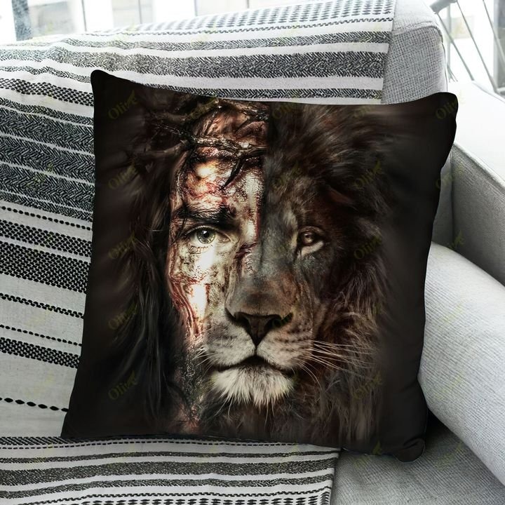 Jesus and lion the perfect combination pillowcase