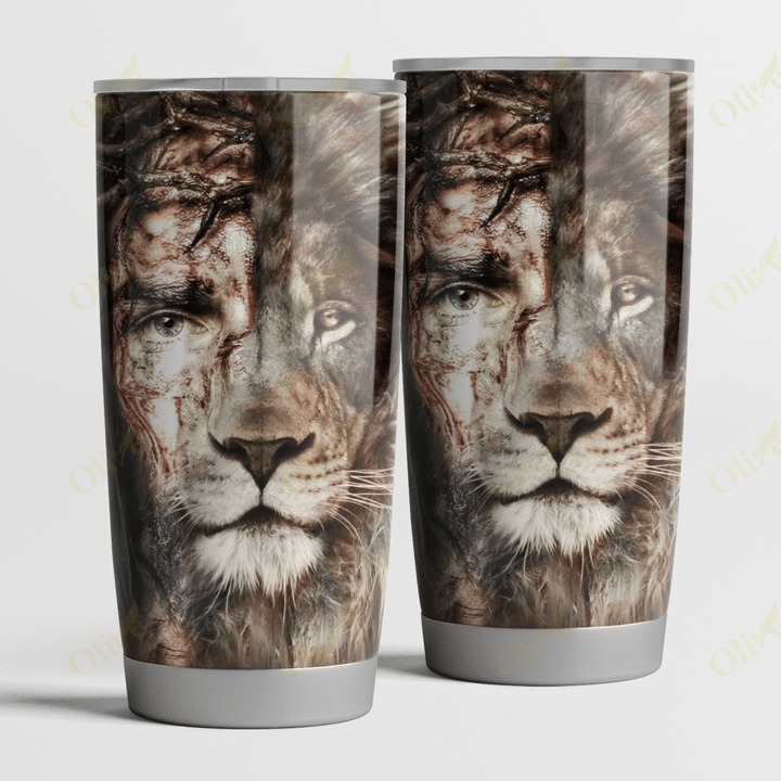 Jesus and lion the perfect combination tumbler – Hothot 080321