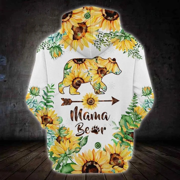 Mama bear floral flower 3d hoodie and legging 2