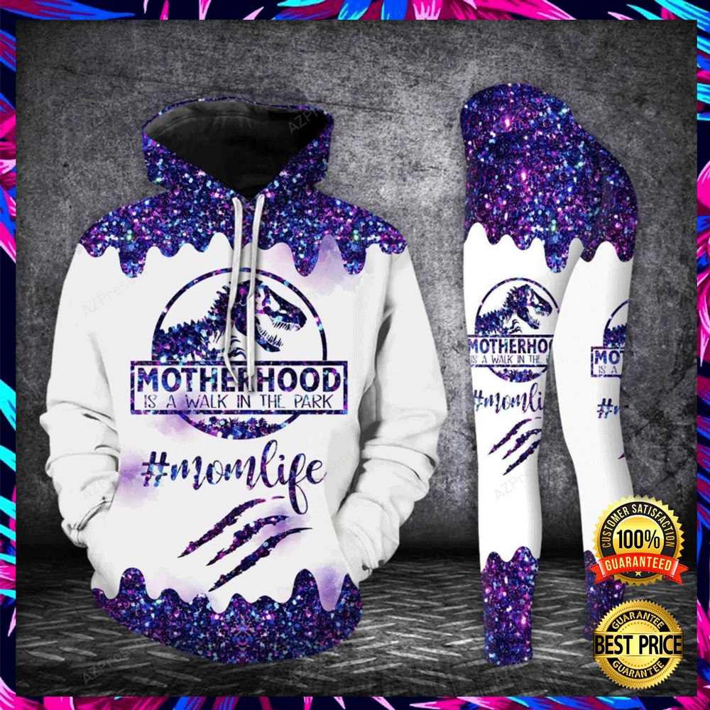 Mother hood is a walk in the park all over printed 3D hoodie and legging 2
