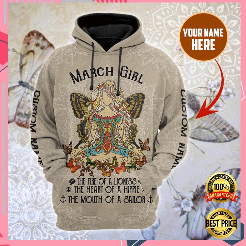 Personalized Namaste march girl all over printed 3D hoodie 2