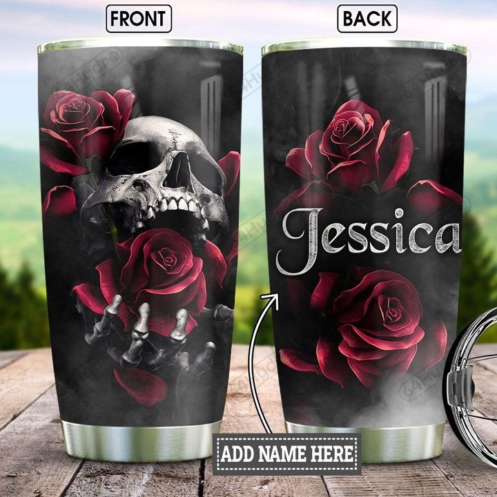 Personalized Skull Rose Stainless Steel Tumbler – Hothot 240321