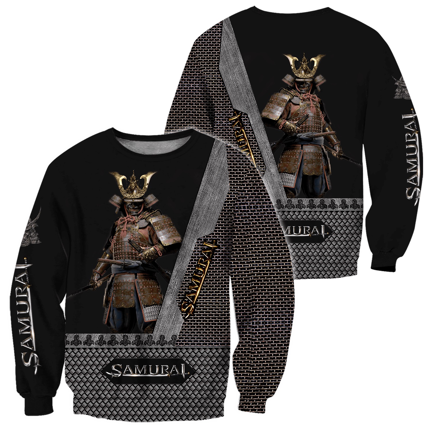 Samurai all over printed sweatshirt