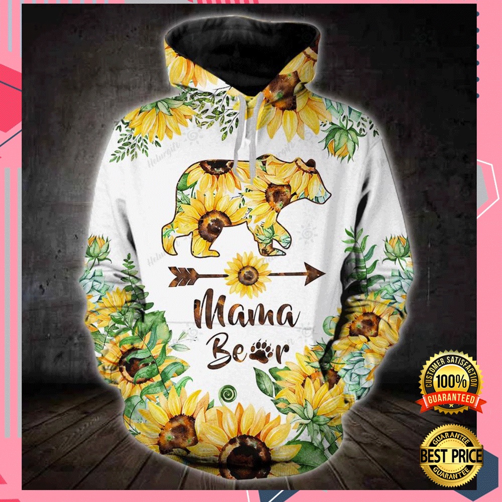 Sunflower mama bear all over print 3D hoodie and legging 2 2