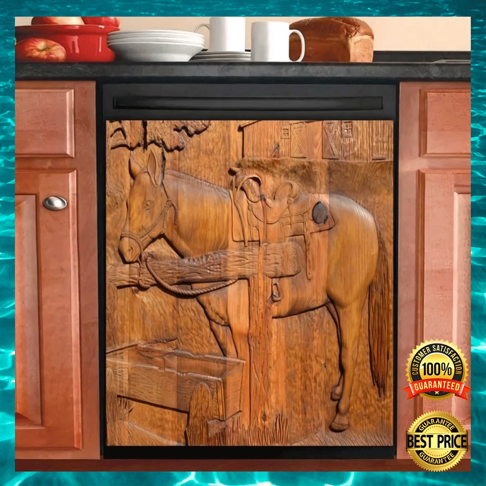 Wooden Horse Dishwasher Cover