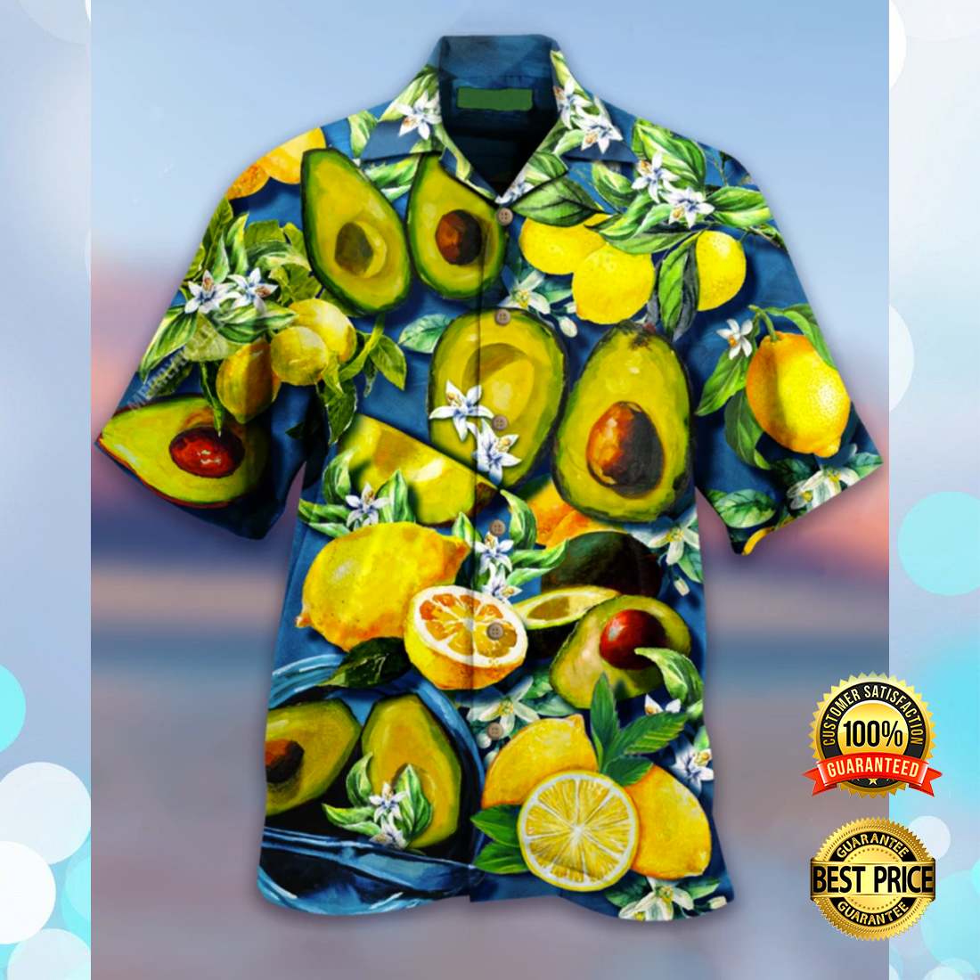 Avocado lemon hawaiian shirt 4