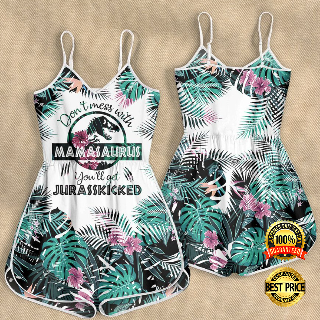 Don t mess with mamasaurus you ll get jurasskicked romper 4
