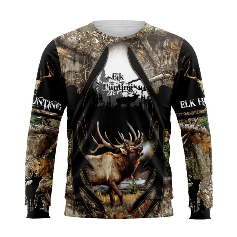 Elk hunting 3d all over printed sweatshirt