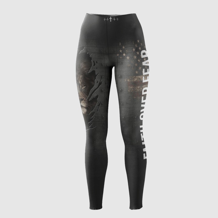 Faith over fear Jesus and lion The perfect combination Leggings 2