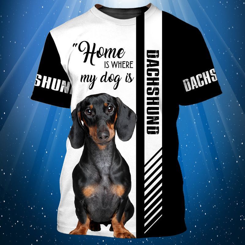 Home is where my dog is dachshund 3d full print hoodie 4