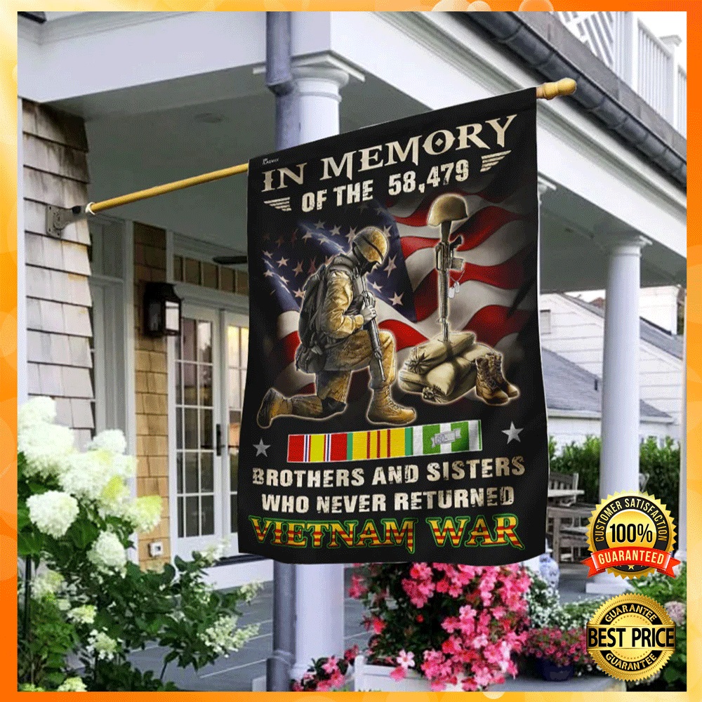 In memory of the 58479 brothers and sisters who never returned vietnam war flag2