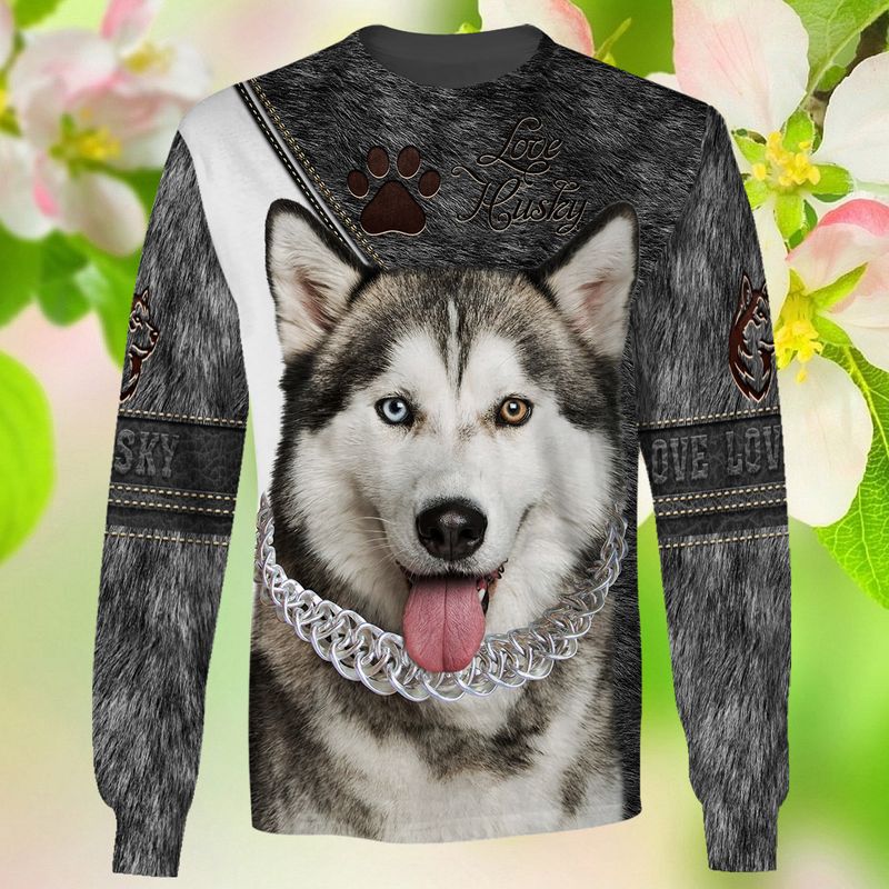 Love Husky 3d full print hoodie and shirts 2