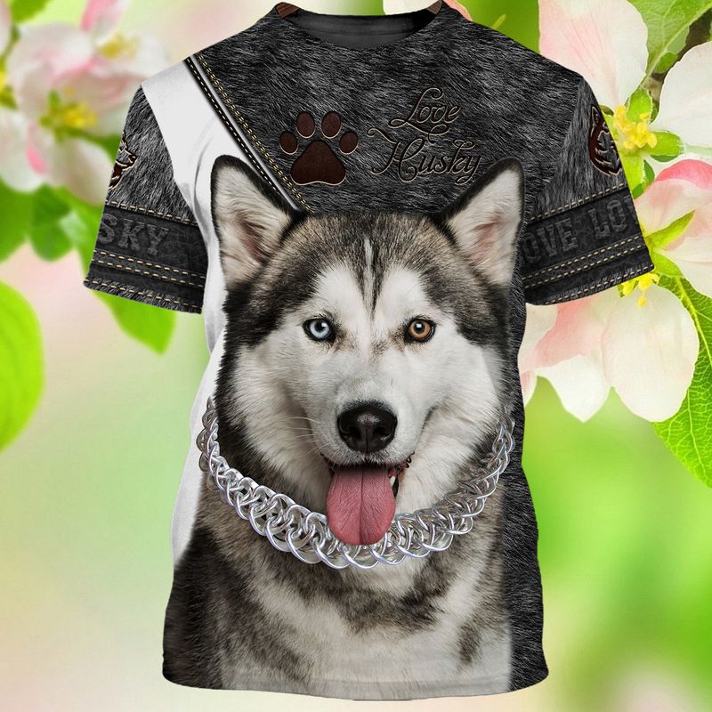 Love Husky 3d full print hoodie and shirts 4