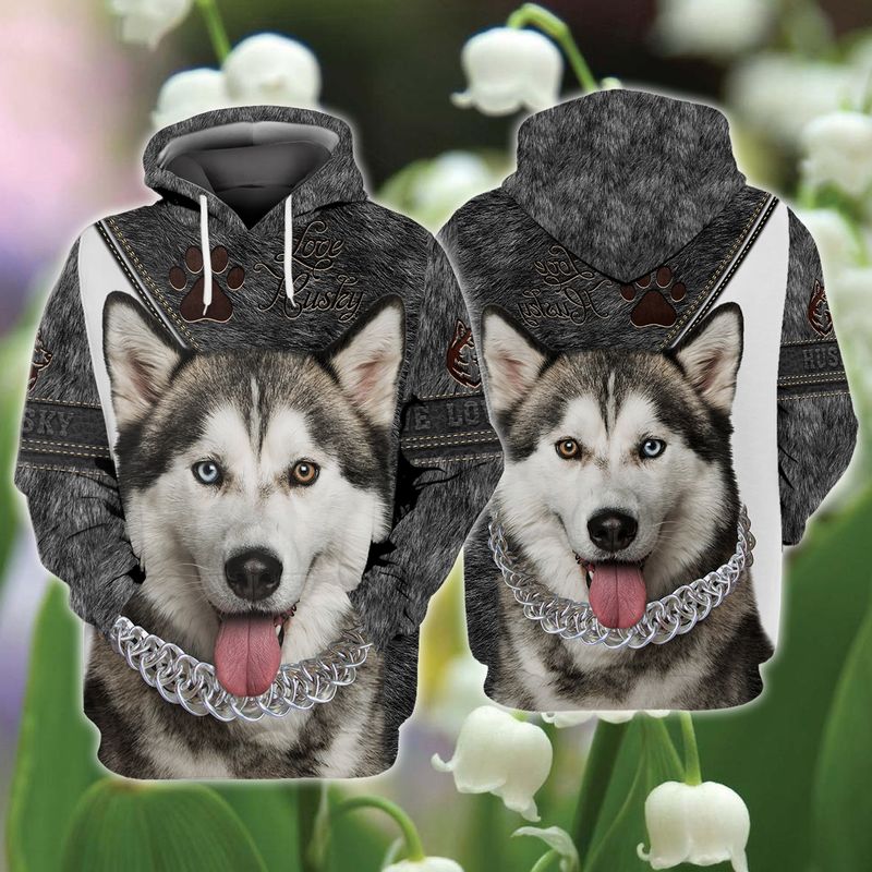 Love Husky 3d full print hoodie and shirts