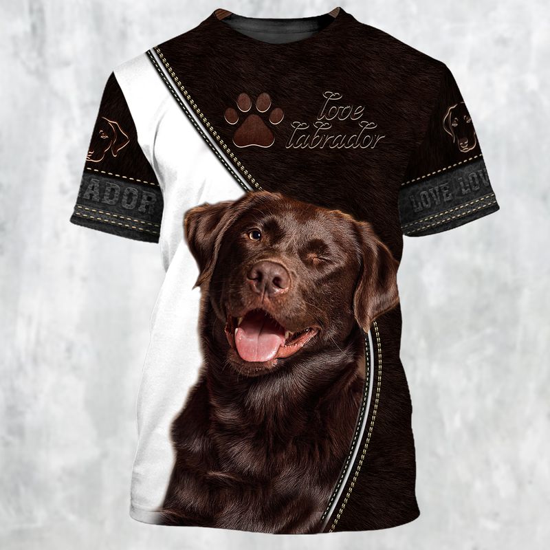Love labrador black and white 3d full print hoodie and shirts 4