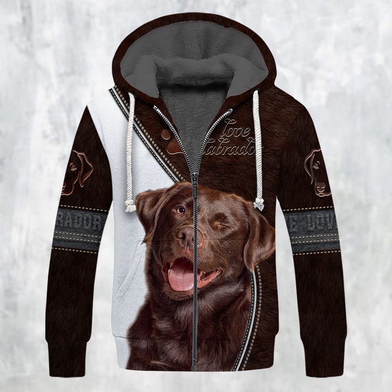 Love labrador black and white 3d full print hoodie and shirts 5