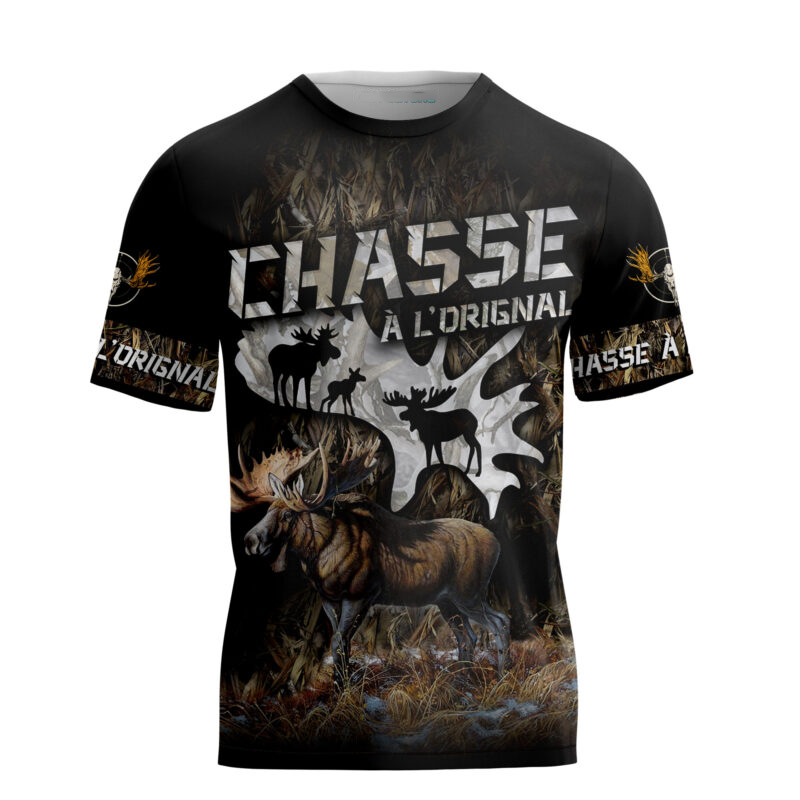 Love moose hunting 3d all over printed t shirt