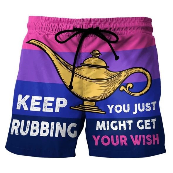Magic lamp keep rubbing you just might get your wish shorts