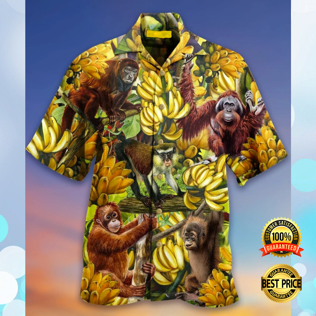 Monkey banana hawaiian shirt 4