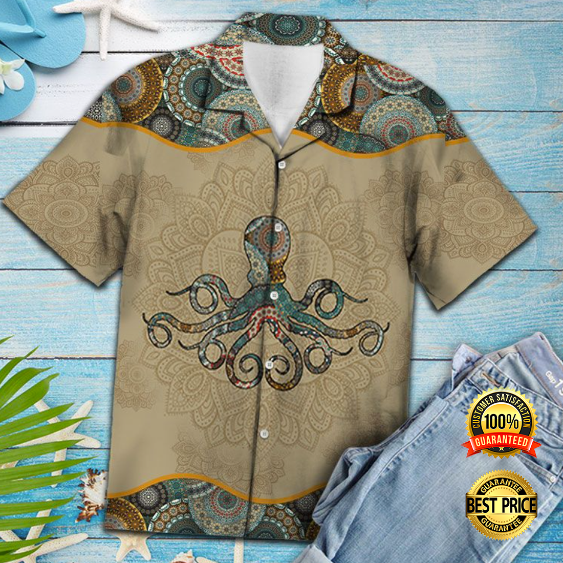 Octupus mandala hawaiian shirt 4