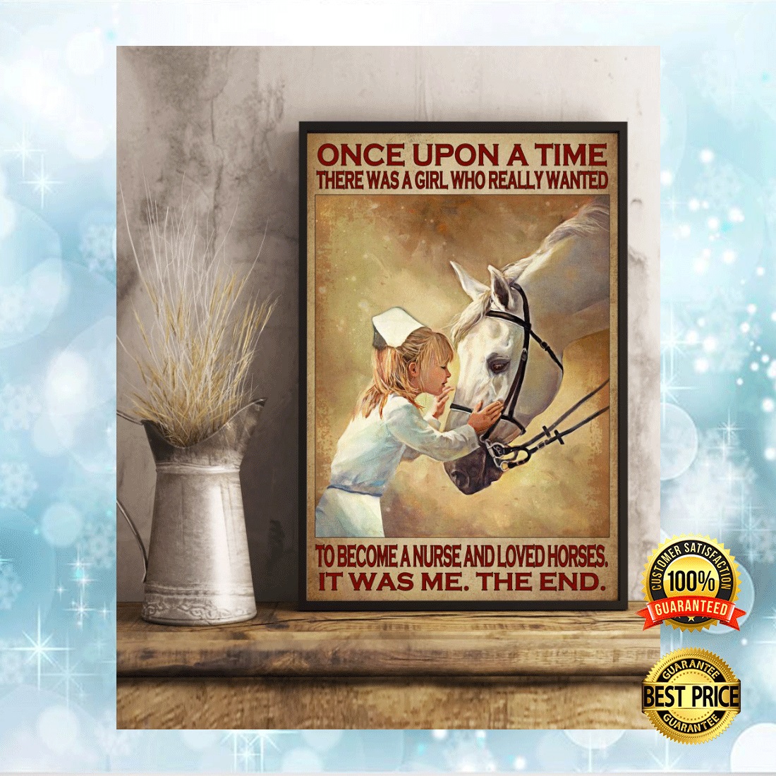Once upon a time there was a girl who really wanted to become a nurse and loved horses poster 2