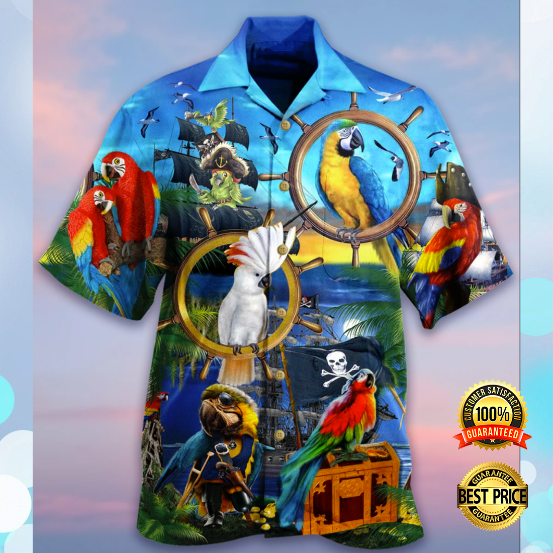 Parrot pirate hawaiian shirt 4