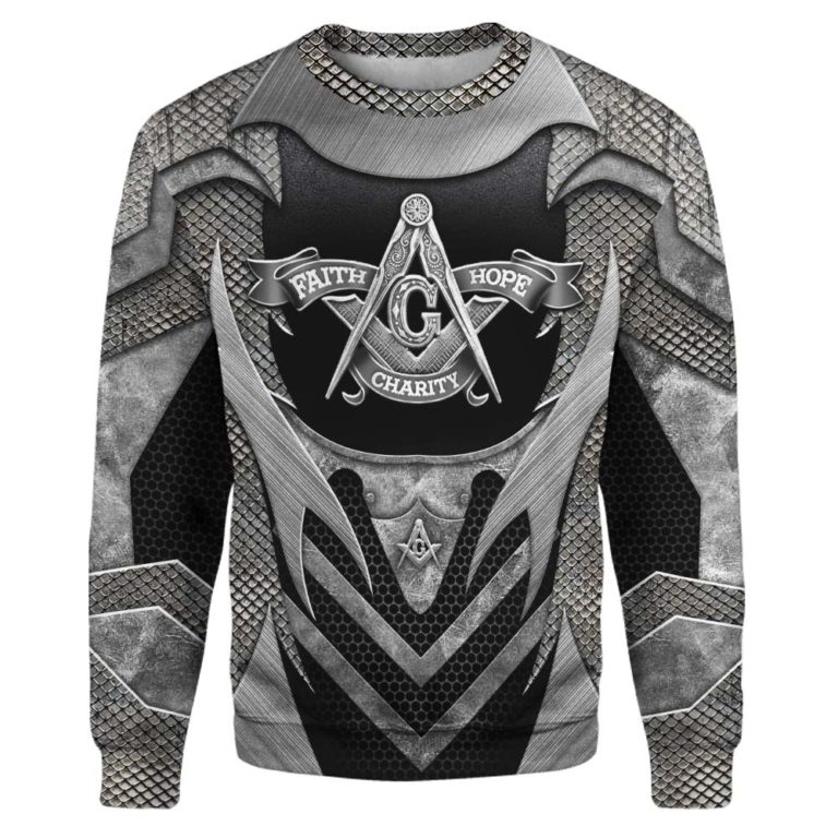 Personalized freemasonry armor 3d sweatshirt