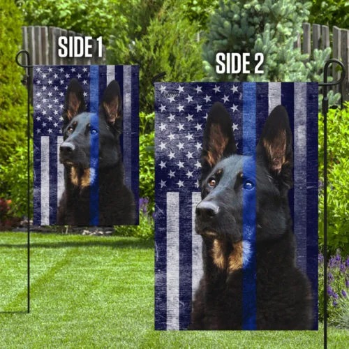 Police Dog thin blue line flag Picture 1